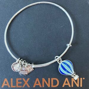 Alex And Ani 'We Rise' Hot Air Balloon Silver Bracelet